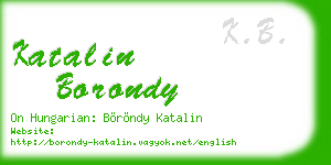 katalin borondy business card
