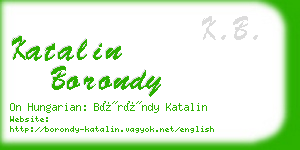 katalin borondy business card